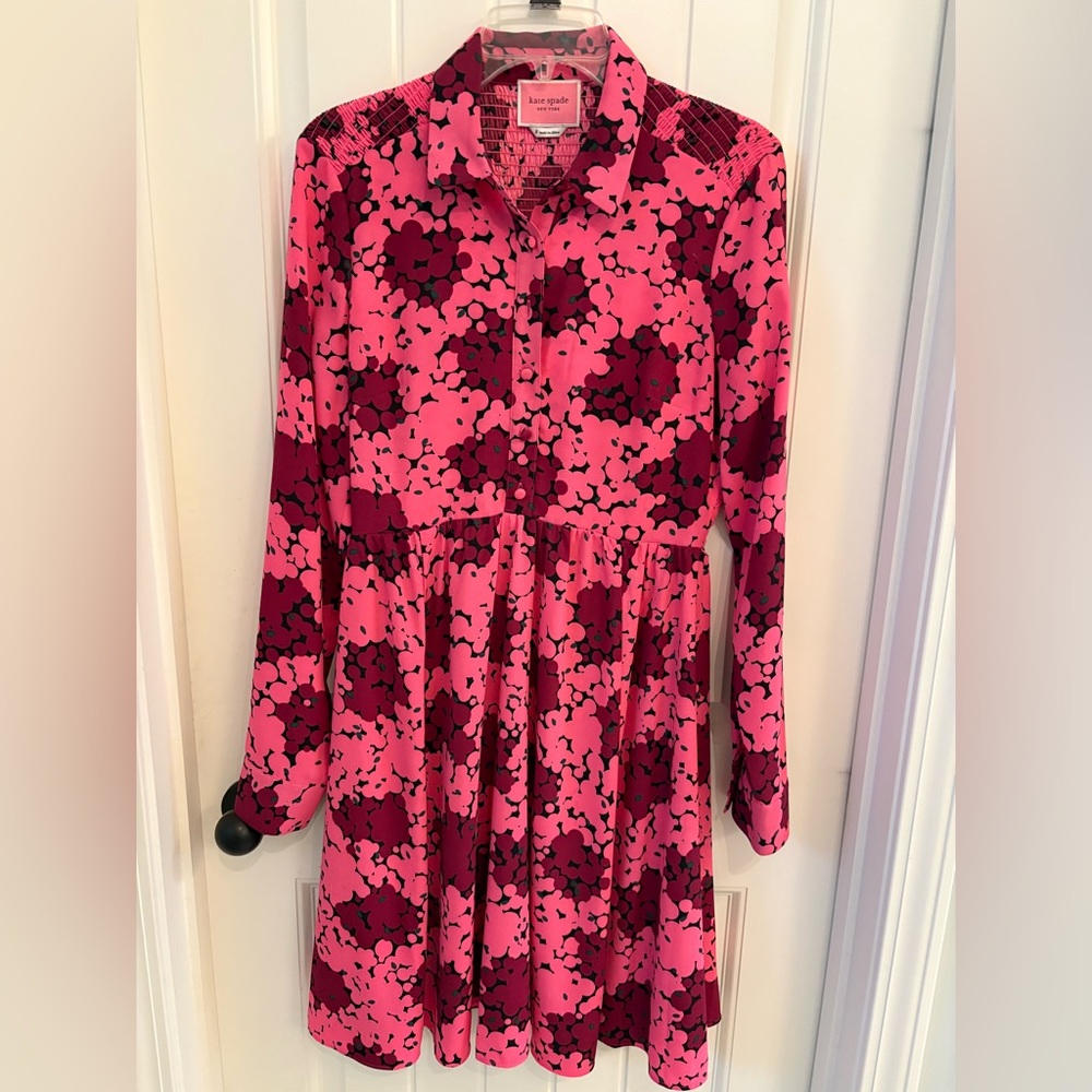 Kate Spade Pink and Black Patterned Dress